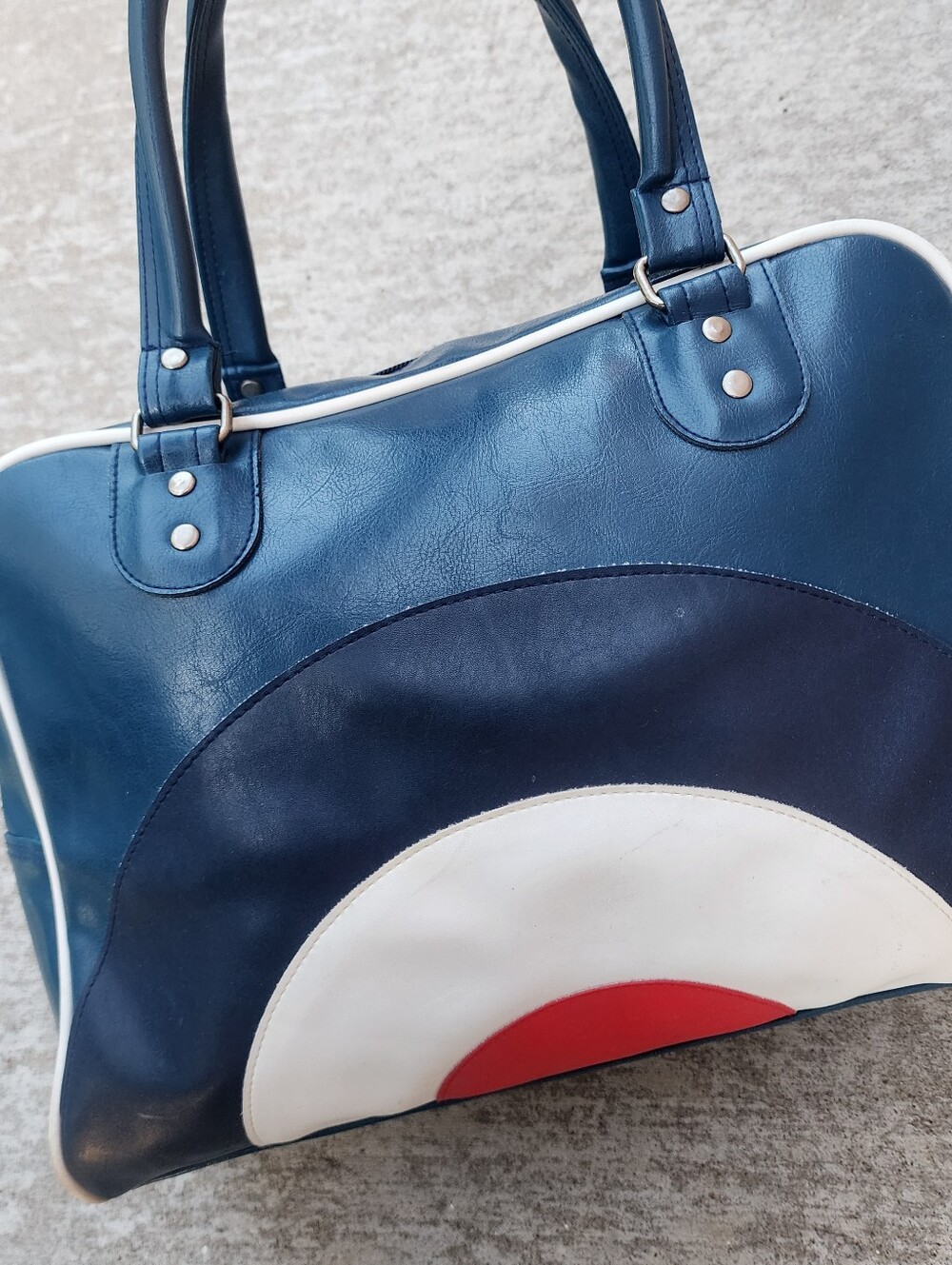 Rare Skyline Vintage Mod Target Bullseye Bowling Bag Style Purse Bag